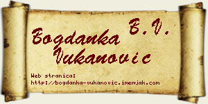 Bogdanka Vukanović vizit kartica